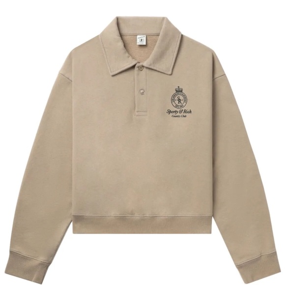 Sporty & Rich Tops - Sporty & Rich crown embroidered sweatshirt